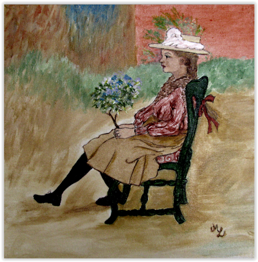 Dagmar dans le jardin